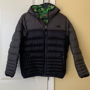 Boys Large (14/16) EUC The North Face reversible puffer 550 goose down jacket